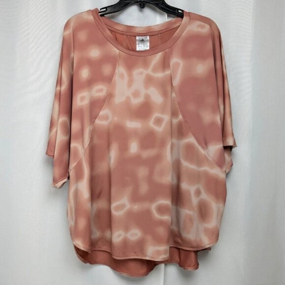 Adidas 11 Honore Training Tee Blush Geometric Shirt Women's Plus Size 2X - Picture 3 of 6